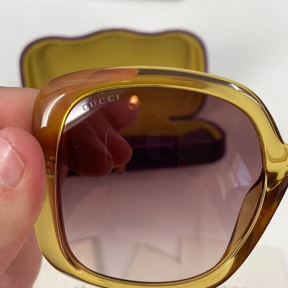 NEW! Gucci ggo714sa yellow sunglasses main image 12